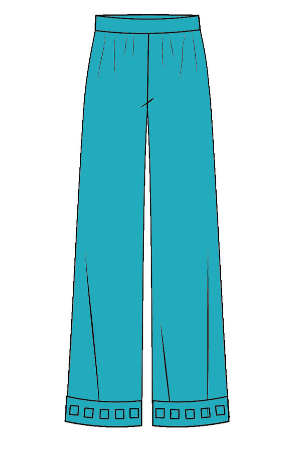 Shan Maeva Mesh Pants With Mosaic Cutouts